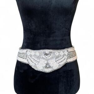 Art Deco Beaded Belt – Gatsby Inspired Waist 12